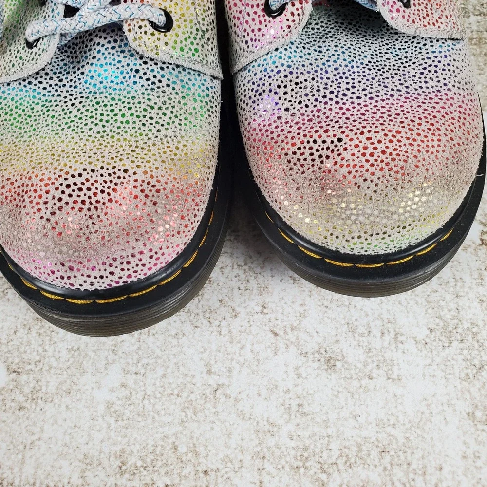 Dr. Martens Junior 1460 Pascal Kids Boots Sz 1 Multicolor Side Zip Ankle Booties